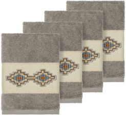 Gianna 4-Pc. Embroidered Turkish Cotton Washcloth Set Bedding