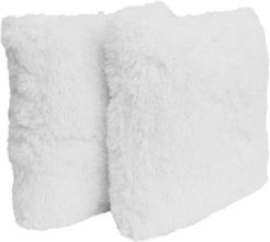 20" x 20" Polyester Fill Chubby Faux Fur Pillow, Pack Of 2