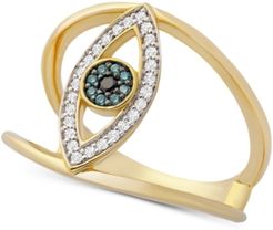 Diamond Evil Eye Ring (1/6 ct. t.w.) in 14k Gold, Created for Macy's