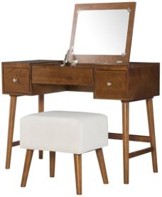 Viola Vanity Set with Bench and Mirror