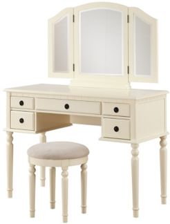 Brea Vanity Set with Bench and Mirror