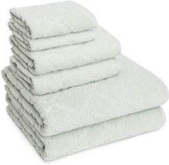 Hart Diamond 6 Piece Textured Towel Set Bedding