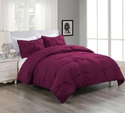 Pintuck Comforter Mini Set With Water and Stain Resistance Bedding