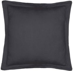 Home Washed Linen Charcoal Euro Sham with Flange