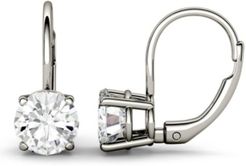 Moissanite Leverback Earrings (2 ct. t.w. Diamond Equivalent) in 14k White or Yellow Gold