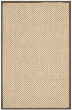 Natural Fiber Maize and Brown 3' x 5' Sisal Weave Rug