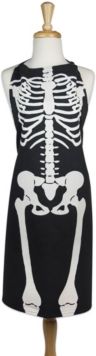 Skeleton Print Chef Apron