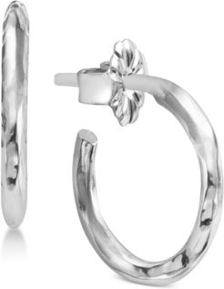 Polished Hoop Earrings in Sterling Silver or Gold-Plated Sterling Silver