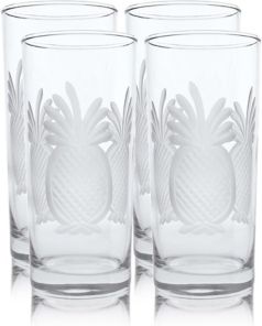 Pineapple Cooler Highball 15Oz - Set Of 4 Glasses