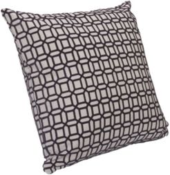Bottega Graphite Geometric 16" Designer Throw Pillow