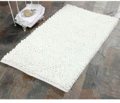 Bubble 34" x 21" Non-Skid Cotton and Microfiber Bath Rug Bedding