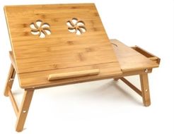 Laptop Lap Desk Flip Top with Drawer, Fold-Able Legs, Breakfast Tray