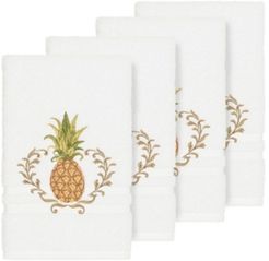 Turkish Cotton Welcome 4-Pc. Embellished Hand Towel Set Bedding