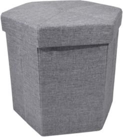 Collapsible Hexagon Storage Ottoman