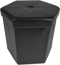 Collapsible Hexagon Storage Ottoman