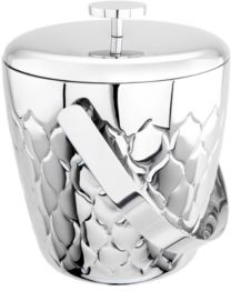 International "Avante" Embossed Stainless Steel Double Walled Ice Bucket, 3.5-Quart