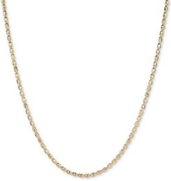 Textured Barrel Link 18" Chain Necklace in 14k Gold