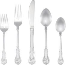 Riverridge Bouquet 46 Piece Monogrammed Flatware Set - D, Service for 8