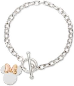Minnie Mouse Charm Toggle Bracelet in Sterling Silver & 18k Gold-Plate