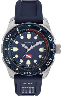 NAPTDS902 Tarpoon Diver Blue/Silver Silicone Strap Watch