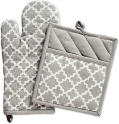 Lattice Oven Mitt Potholder Set