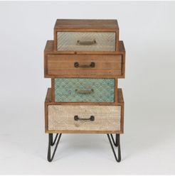 Chic 4 Drawer Cabinet End Table