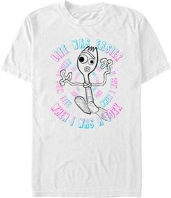 Disney Pixar Men's Toy Story 4 Forky Life Was Easier When I was a Fork Short Sleeve T-Shirt
