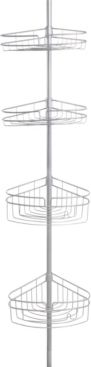 4-Tier Spring Tension Shower Corner Pole Caddy with Razor Holder Bedding