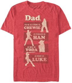 Dad Is Like Chewie Han Yoda And Luke Short Sleeve T-Shirt