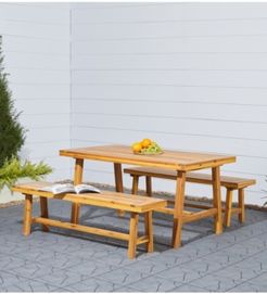 Miami 3-Piece Outdoor Patio Picnic Dining Set