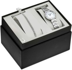 Stainless Steel Bracelet Watch 33mm Gift Set