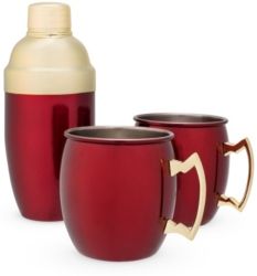 Moscow Mule Mug Cocktail Shaker Gift Set of 3