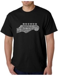 Word Art T-Shirt - Guitar Head