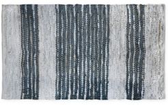 Bcbg MaxAzria Leather Striped Metallic Accent Rug Bedding