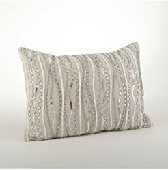 Beaded Design Throw Pillow, 14" x 20"