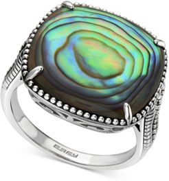 Effy Abalone Cushion Statement Ring in Sterling Silver