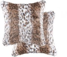 2-pack Belton Faux Far Fur Pillow 18" X 18"
