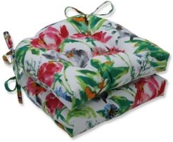 Printed 15" x 16.5" Outdoor Chair Pad Seat Cushions 2-Pack