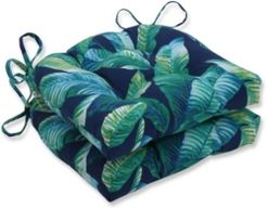 Printed 15" x 16.5" Outdoor Chair Pad Seat Cushions 2-Pack