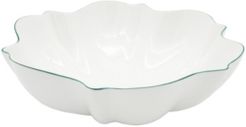 Amelie Forest Green Rim Serving Bowl