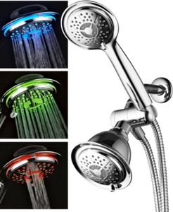 3-Color Led Shower Twin Showerhead Combo System Bedding