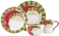 Old St. Nick Striped Hat 4 Piece Place Setting