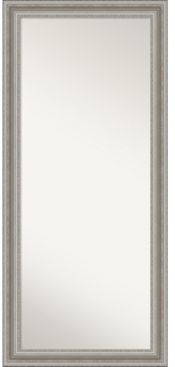 Parlor Silver-tone Framed Floor/Leaner Full Length Mirror, 29.5" x 65.50"