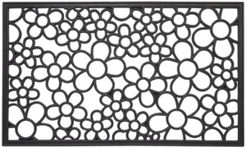 Floral Wrought Iron Rubber Welcome Doormat, 18" x 30" Bedding