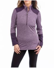 Liv Outdoor Basil Quarter Zip Sweater