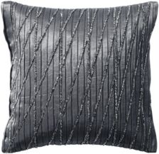 Current 12 Square Pleated & Beaded Decorative Pillow Bedding