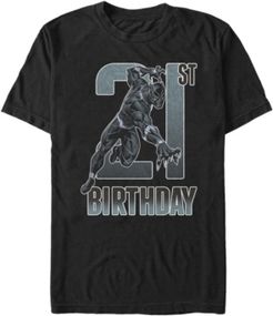 Fifth Sun Men's Marvel Black Panther 21st Birthday Short Sleeve T-Shirt