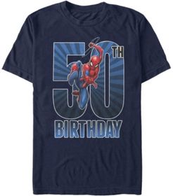Fifth Sun Men's Marvel Spider-Man 50th Birthday Short Sleeve T-Shirt