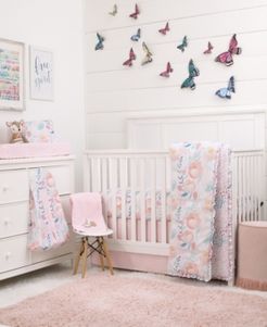 Watercolor Blossoms 8-Piece Crib Bedding Set Bedding