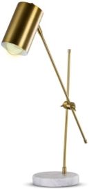 American Art Decor Modern Industrial Stylish Brass Task Lamp with Marble Base